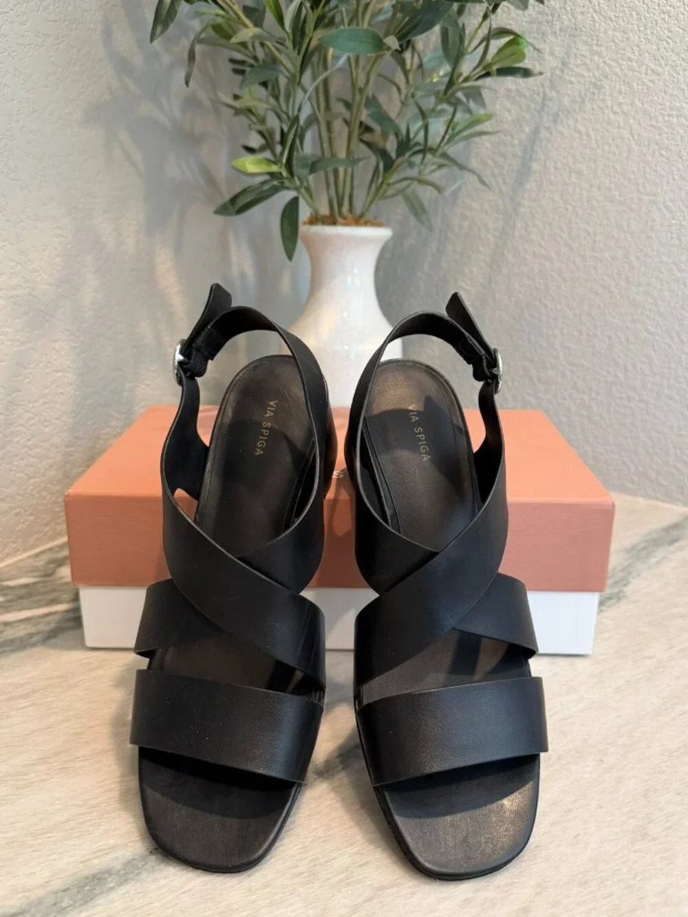 Via Spiga Black Sandals